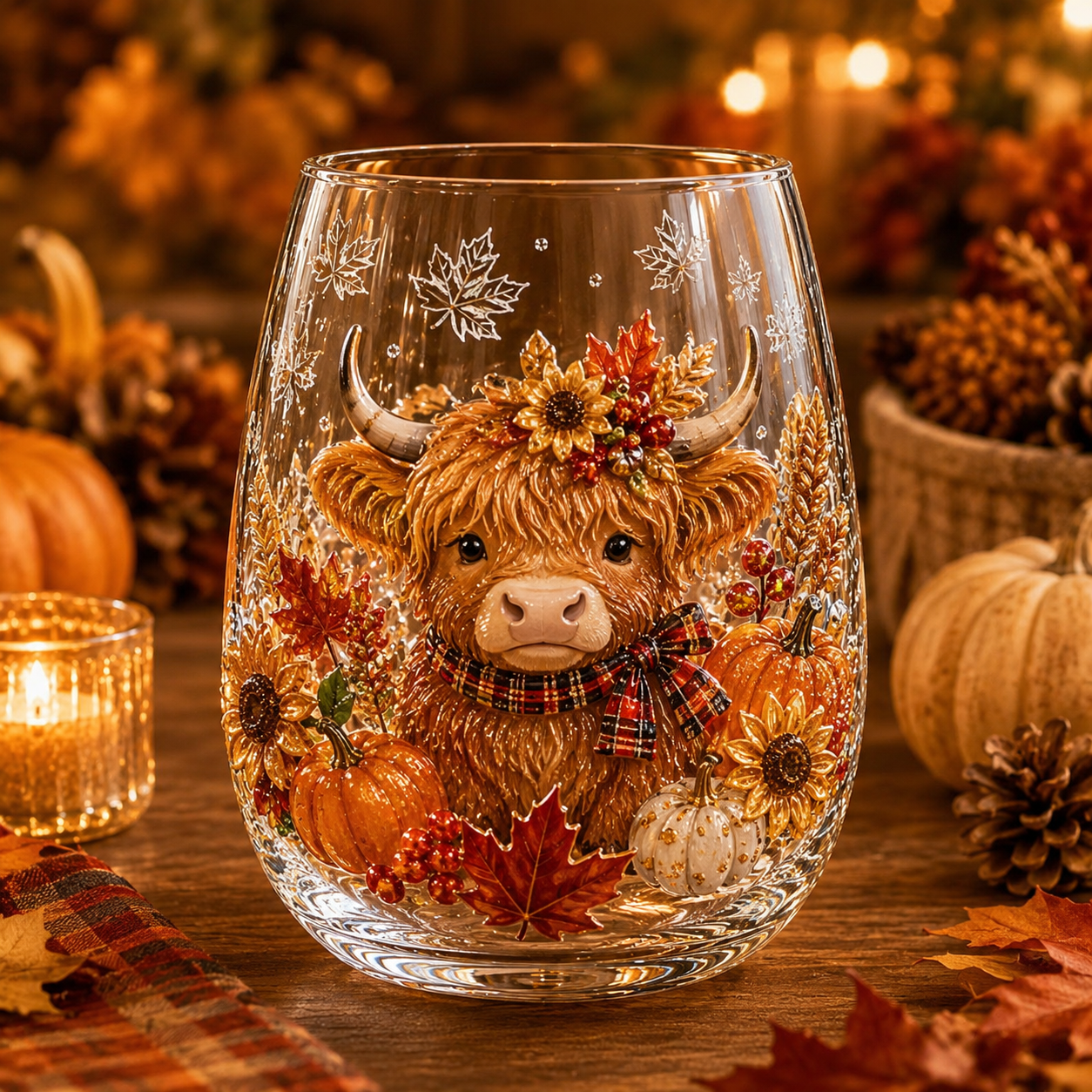 🍂✨Autumn Harvest Glass Cup Set