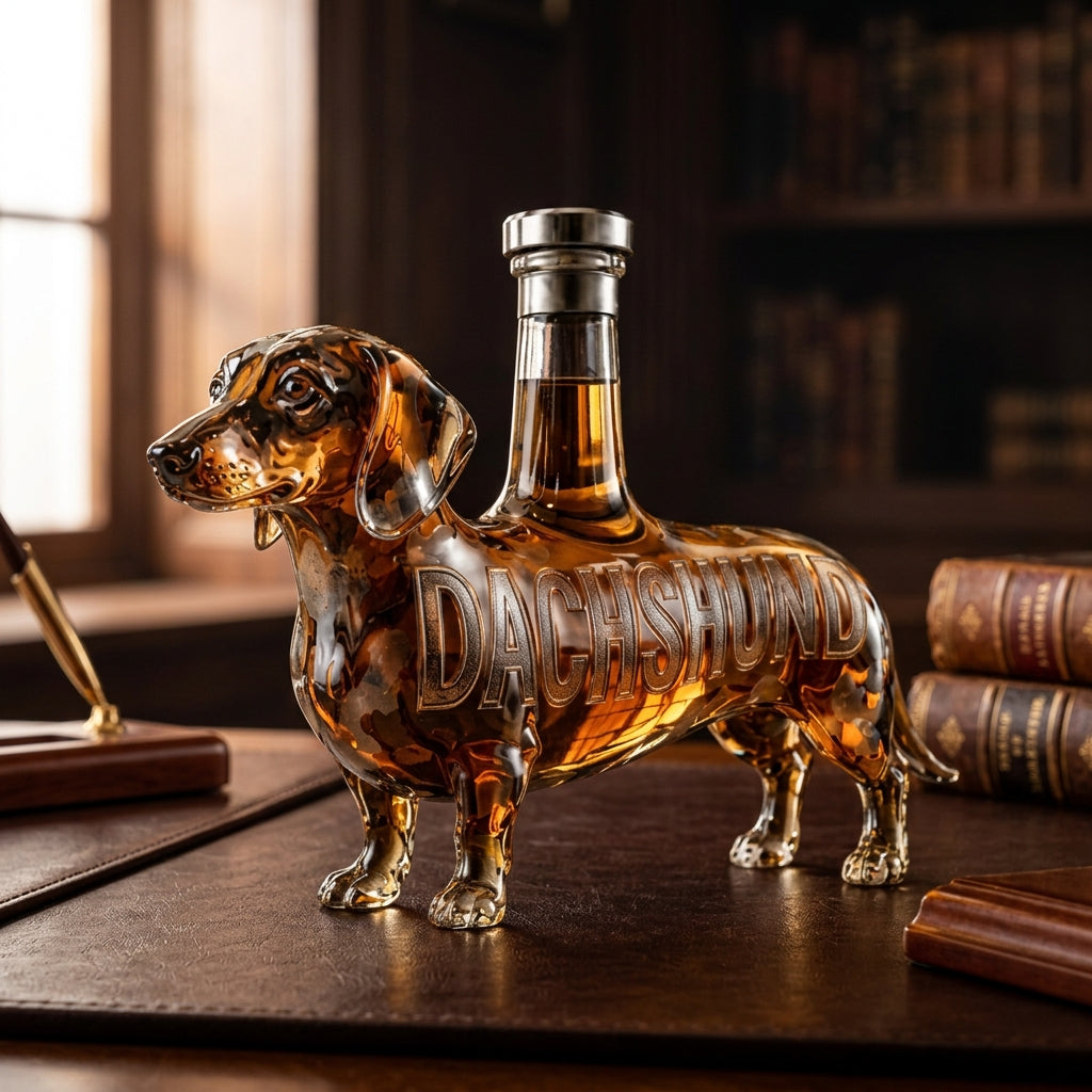 🔥✨Limit to Sale🐶Dachshund Wiener Dog Whiskey Decanter