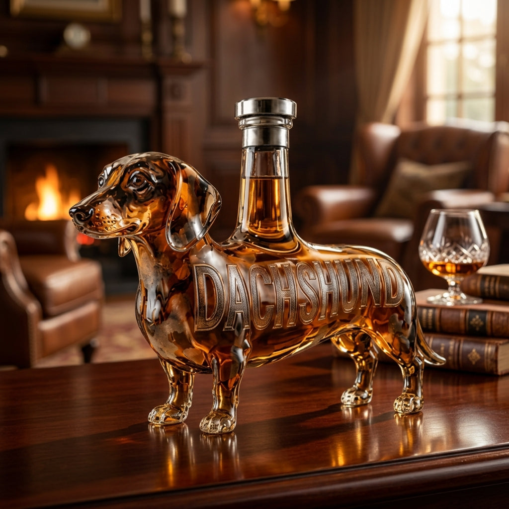 🔥✨Limit to Sale🐶Dachshund Wiener Dog Whiskey Decanter