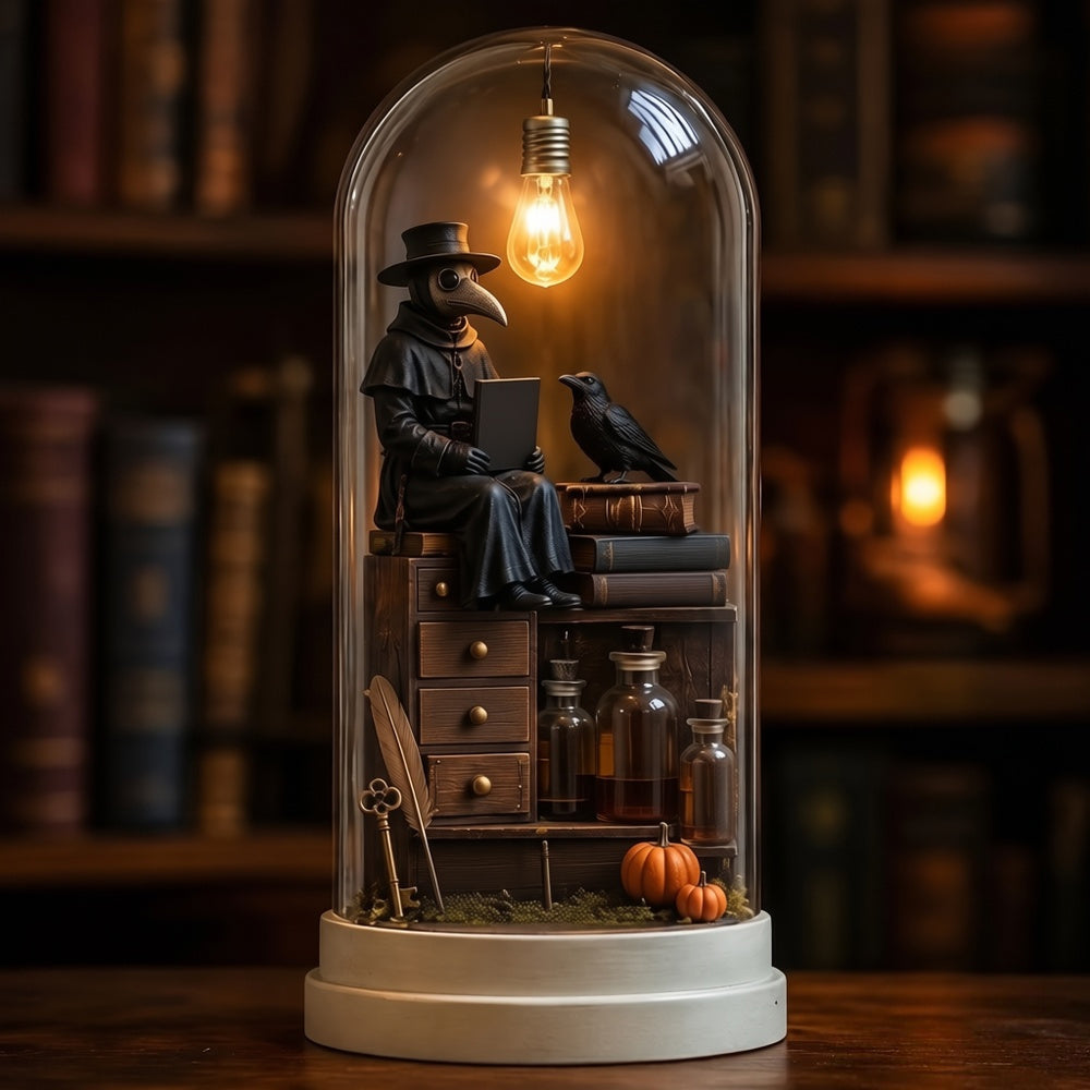 ⏳Halloween Glass Dome Miniature Scene Ambient Lamp