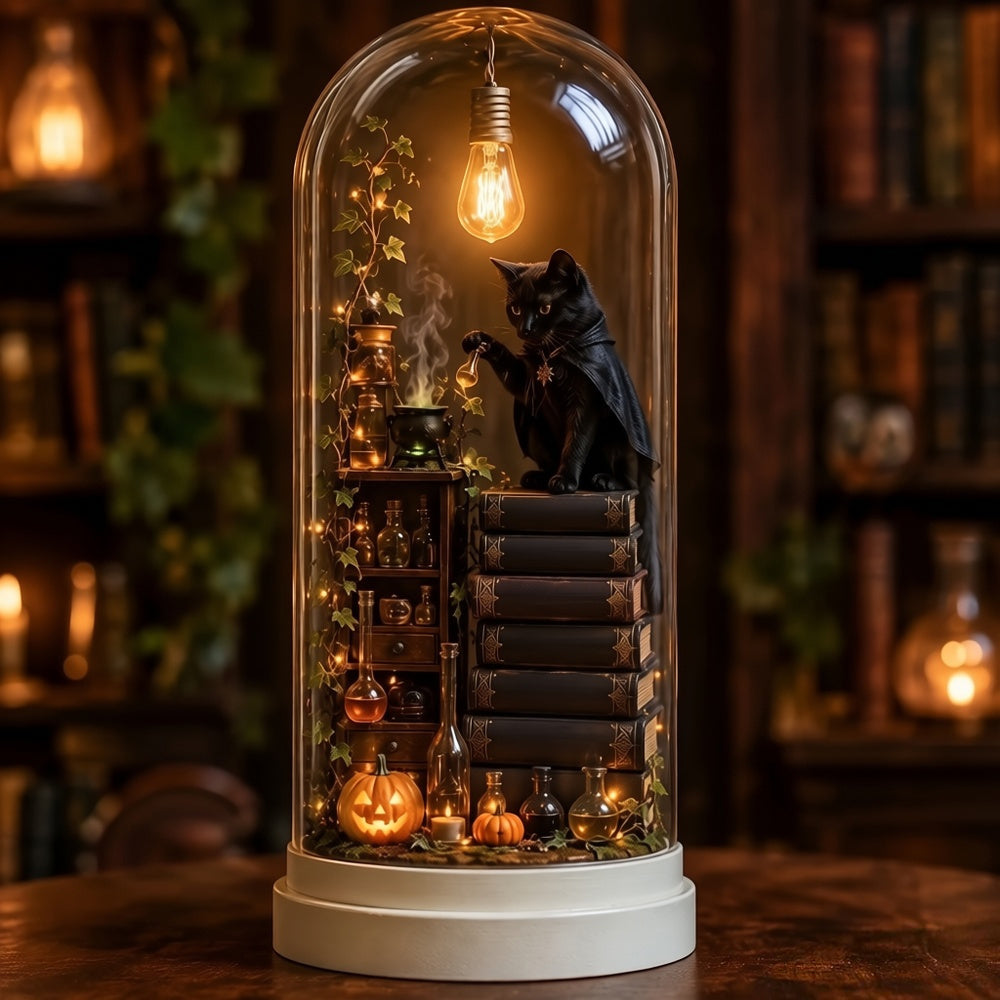 ⏳Halloween Glass Dome Miniature Scene Ambient Lamp