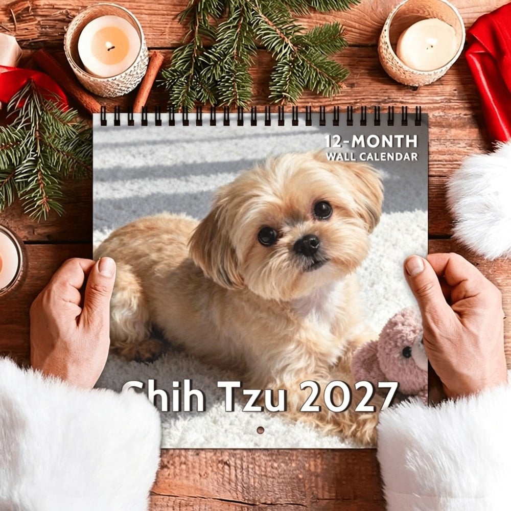🐶 2027 Shih Tzu Calendar – 12 Months of Adorable Shih Tzu Portraits & Sweet Everyday Moments