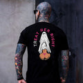 TREAT HER RIGHT Sexy Lady Ghost Graphic Casual Black Print T-shirt