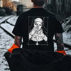Bad Religious Nun Graphic Casual Black Print T-shirt