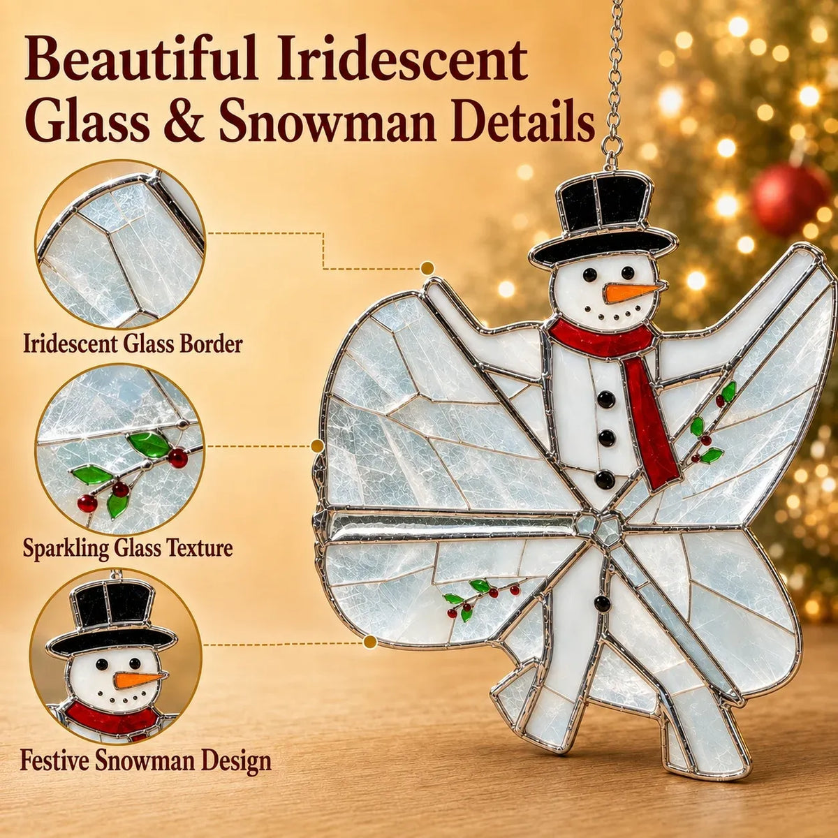 ⏳ Last Day 49% OFF – 🎄Beginner-Friendly 3D Christmas Iridescent Suncatcher DIY Kit | Complete Kit with Glass-Style Panels, Metal Frames, Hanging Chain, Tools & Step-by-Step Guide Included 💕