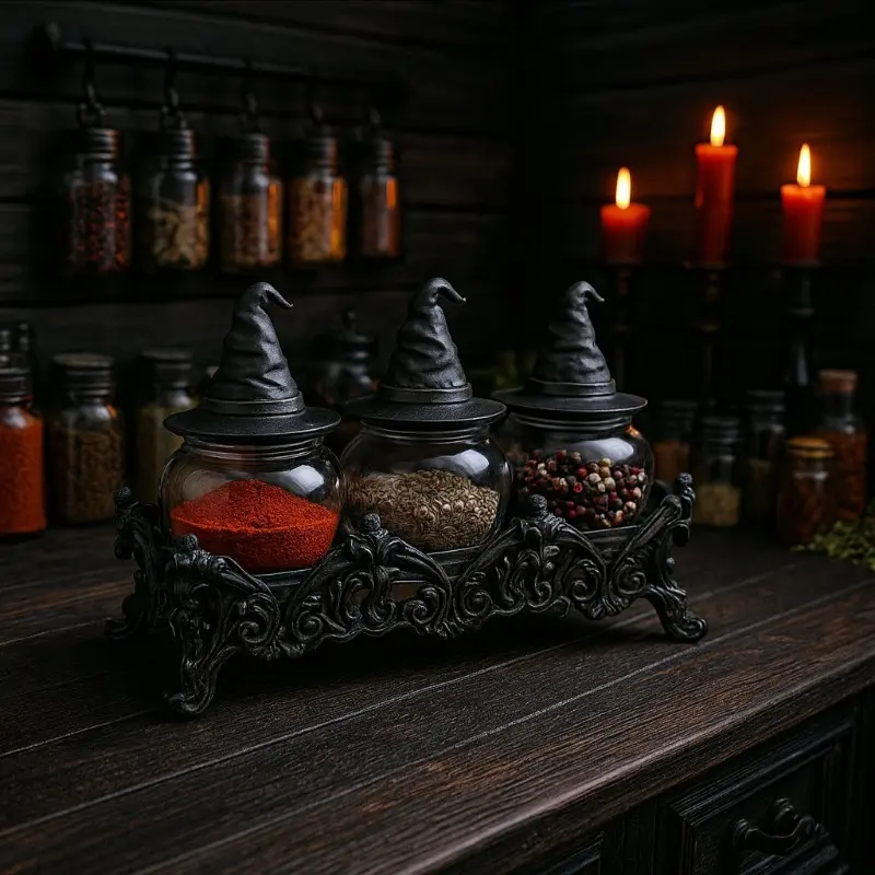 Handmade Wizard Frog Spice Jar