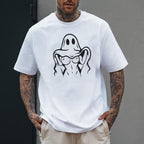 Naughty Ghost Sexy Boobs Graphic Print T-Shirt