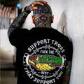 SUPPORT THOSE THAT SUPPORT YOU Snake Graphic Print T-shirt