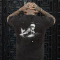 Nun Smoking Dark Style Black Print T-shirt