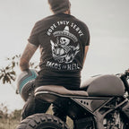 HOPE THEY SERVE TACOS IN HELL Smoking Skull Graphic Print T-shirt