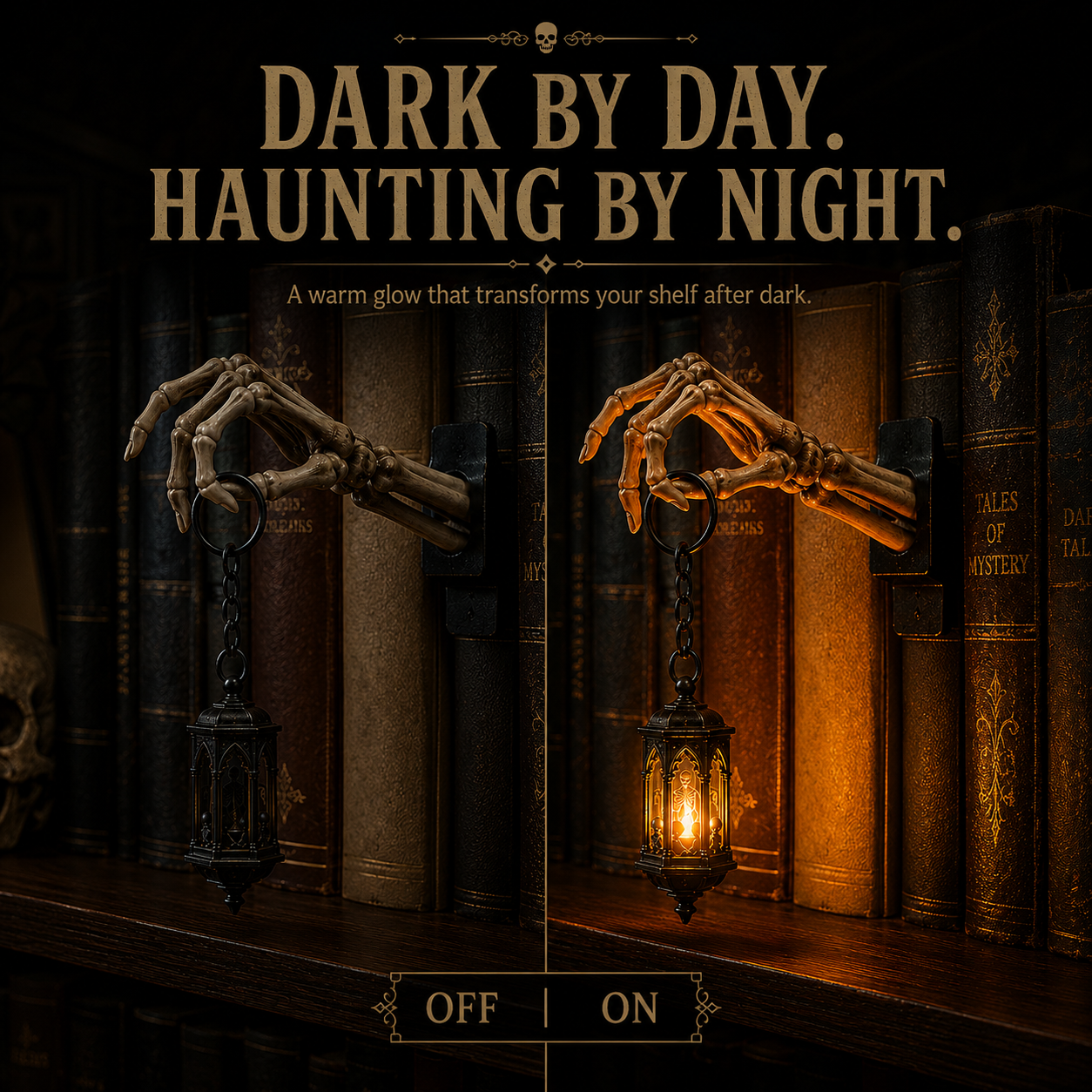 💀Skeleton Hand Lantern Shelf Light