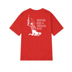 SHOOTING GUNS AND SPREADING BUNS Skull with Sexy Lady Print T-shirt