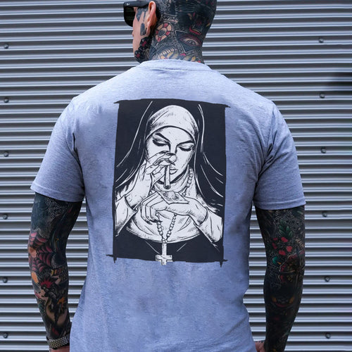 Bad Religious Nun Graphic Casual Black Print T-shirt