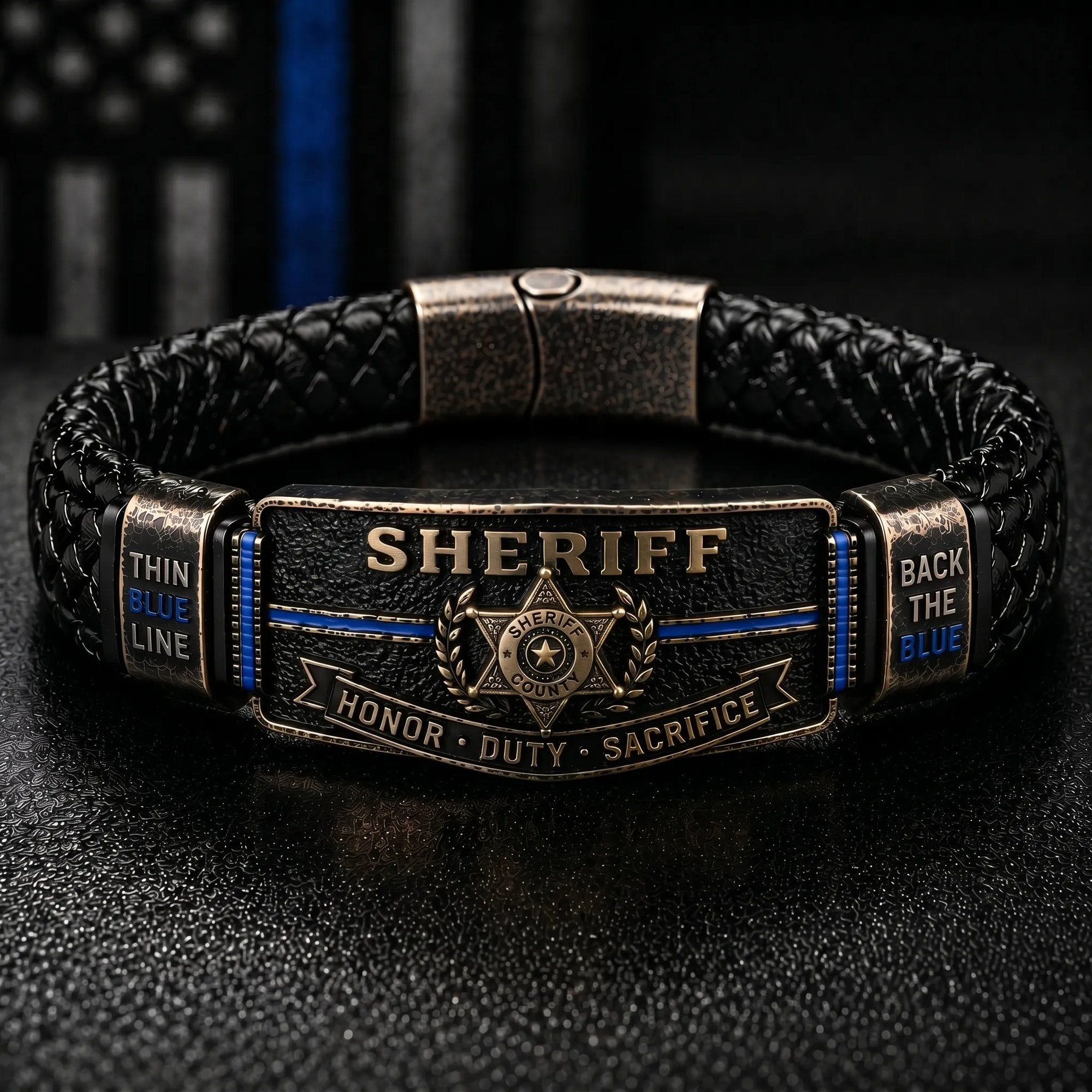 🎁 The Ultimate Father's Day Tribute: Heavy-Duty Police Brotherhood Bracelet — Wear Your Honor Proudly