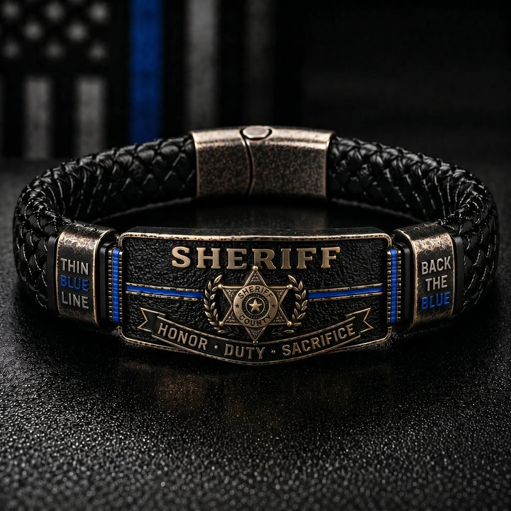 🎁 The Ultimate Father's Day Tribute: Heavy-Duty Police Brotherhood Bracelet — Wear Your Honor Proudly