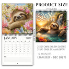 2027 Sloth Life Wall Calendar