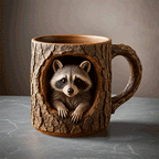 Handmade Tree Hollow Mug – Unique Woodland-Inspired 3D Coffee Cup