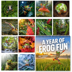 🐸 2027 Funny Frog Wall Calendar, 12-Month Spiral Planner With Notes