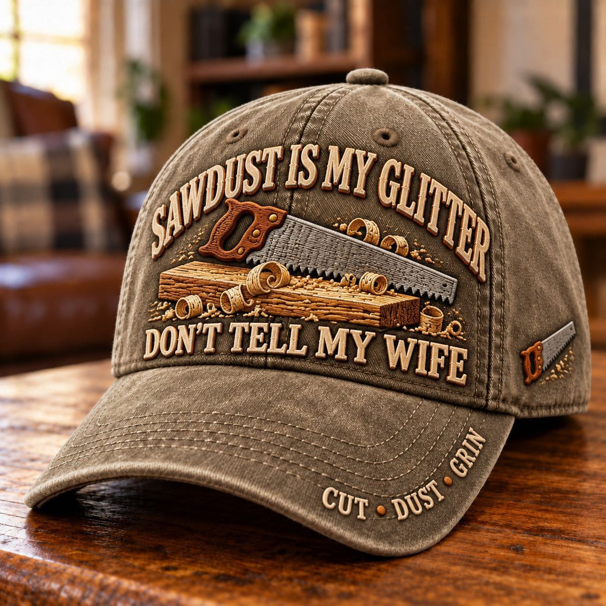 🪵 Sawdust Is My Glitter – Funny Woodworker Baseball Cap