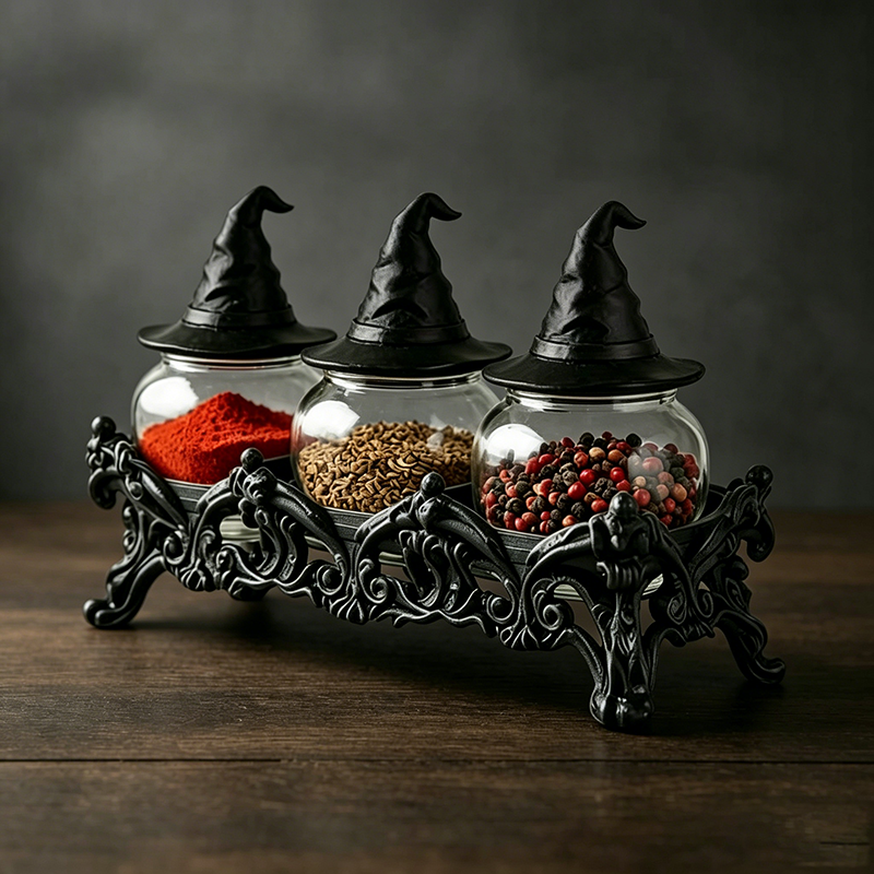 Handmade Wizard Frog Spice Jar