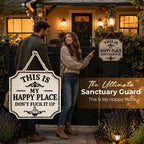 ⚡Last Day 49% OFF-Vintage Statement Metal Sign, "This Is My Happy Place Don't It up"