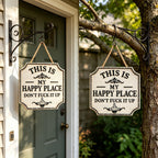 ⚡Last Day 49% OFF-Vintage Statement Metal Sign, "This Is My Happy Place Don't It up"