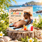 🔥🐹 2027 Capybara Wall Calendar