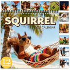 🐿️2027 Squirrel Wall Calendar – 12 Months of Playful Squirrel Portraits & Forest Moments