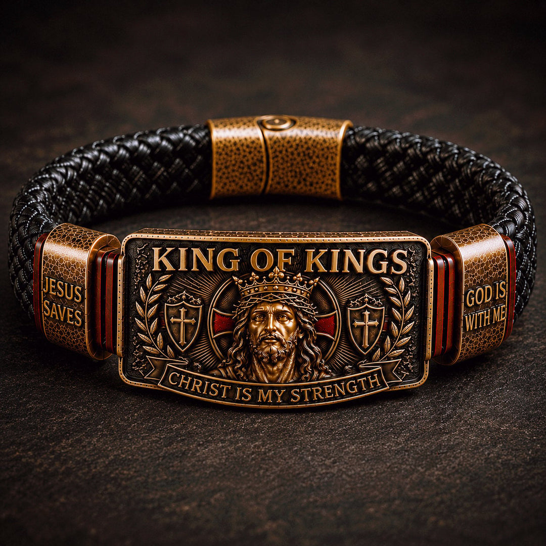 👑 The Ultimate Father's Day Tribute: King of Kings Faith Bracelet — Wear Your Belief with Pride (49% OFF Today🔥)