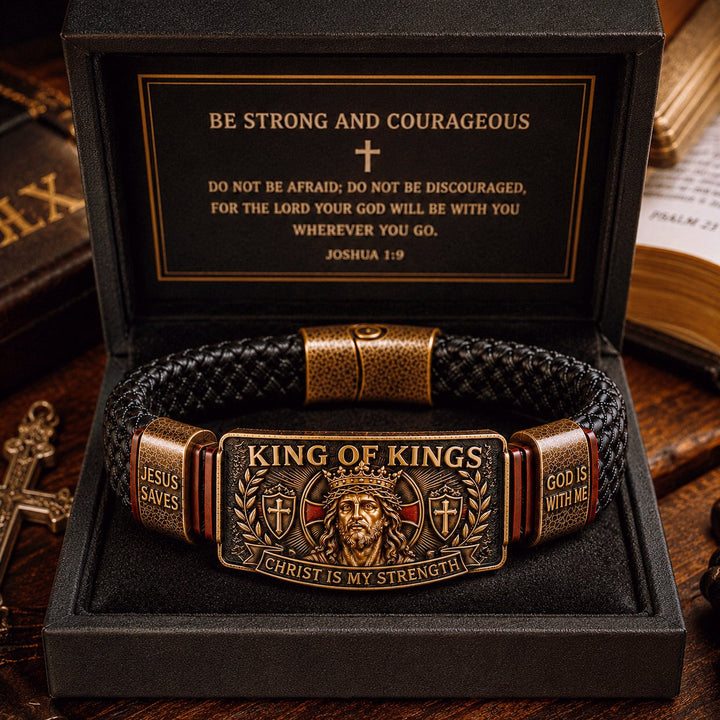 👑 The Ultimate Father's Day Tribute: King of Kings Faith Bracelet — Wear Your Belief with Pride (49% OFF Today🔥)