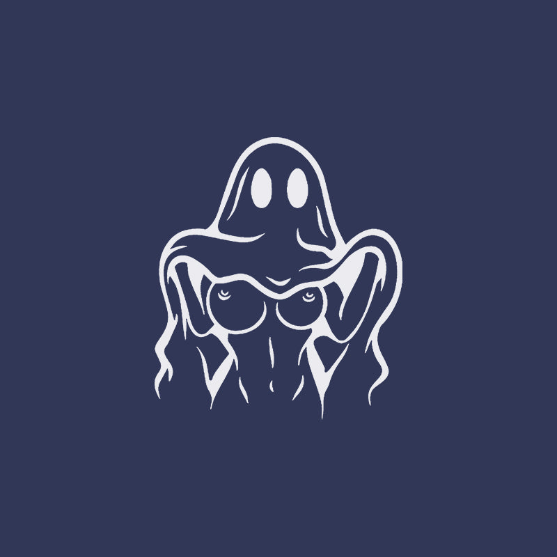 Naughty Ghost Sexy Boobs Graphic Print T-Shirt