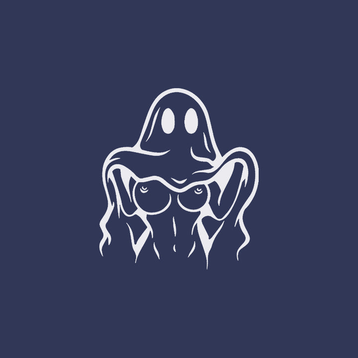 Naughty Ghost Sexy Boobs Graphic Print T-Shirt