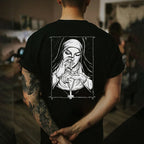 Bad Religious Nun Graphic Casual Black Print T-shirt
