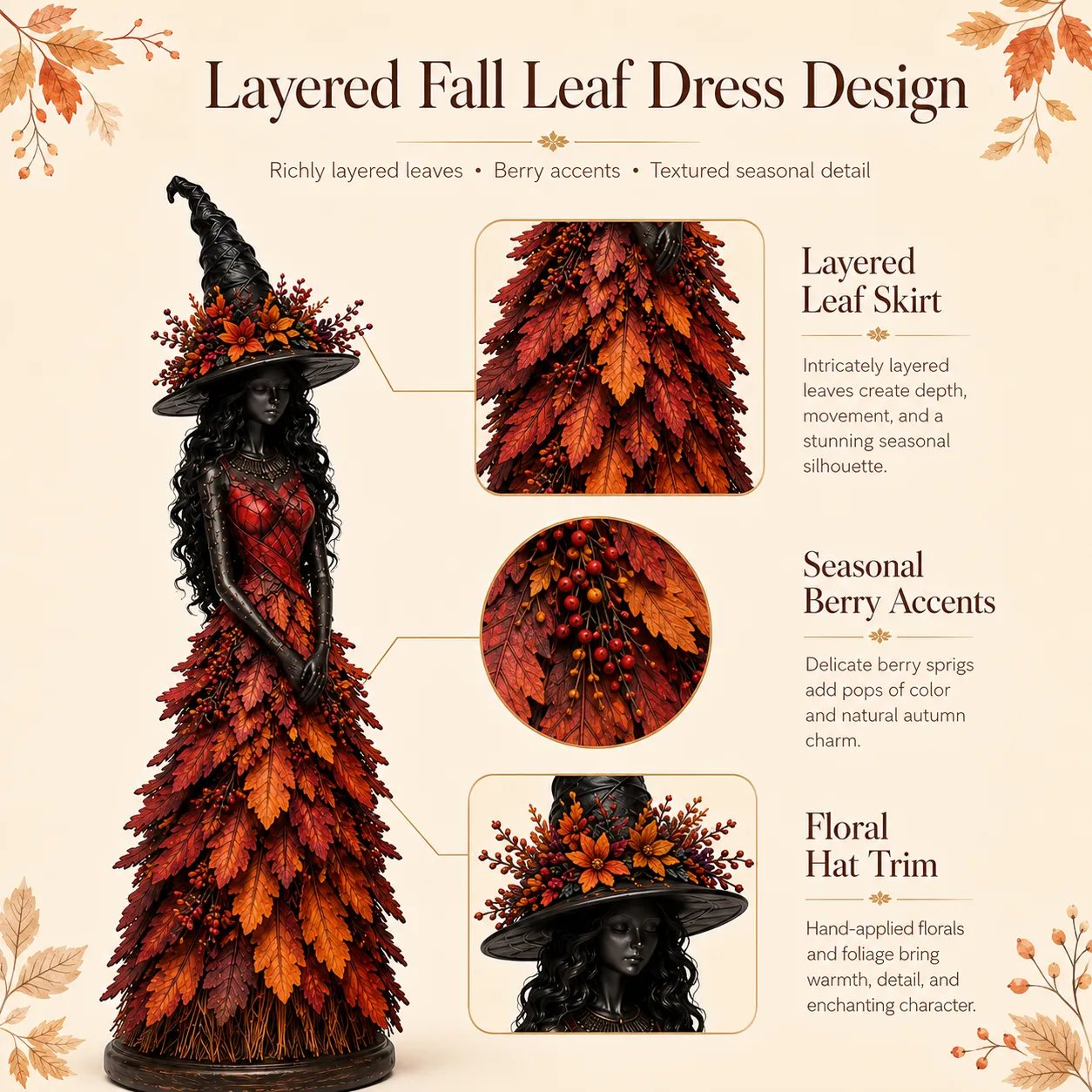 💥LAST DAY 49% OFF - 🧙 Enchanted Autumn Witch Figurine