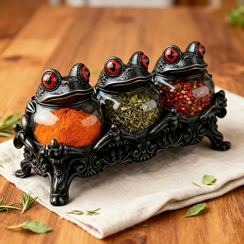Handmade Wizard Frog Spice Jar