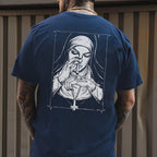 Bad Religious Nun Graphic Casual Black Print T-shirt