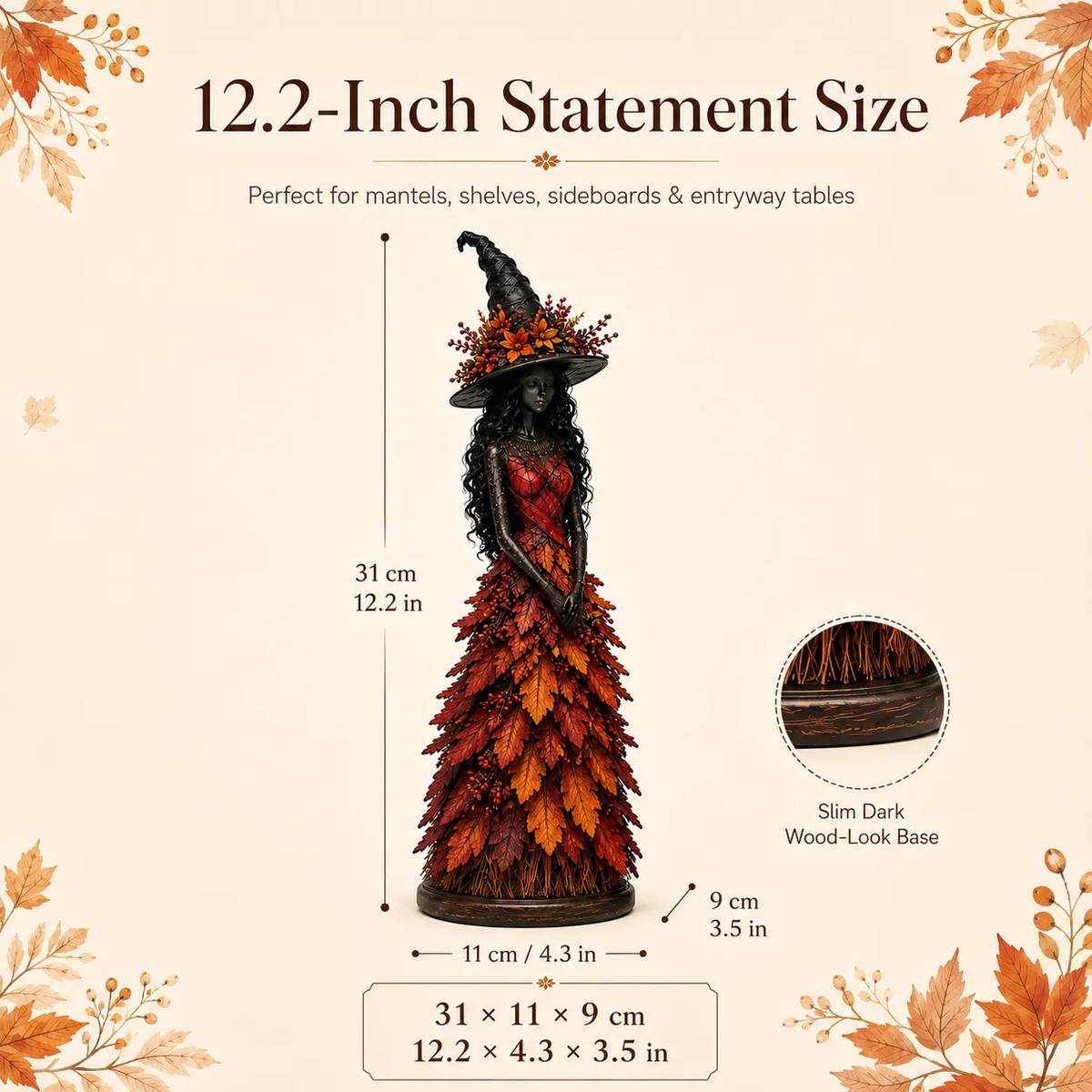 💥LAST DAY 49% OFF - 🧙 Enchanted Autumn Witch Figurine