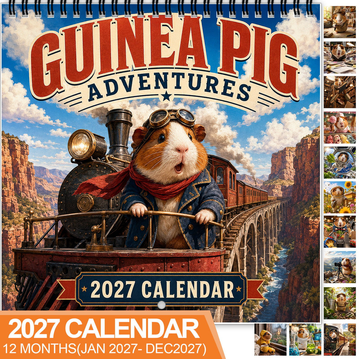 🐹2027 Guinea Pig Adventures Calendar
