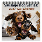 🌭🐶 2027 Sausage Dog Selfies Wall Calendar