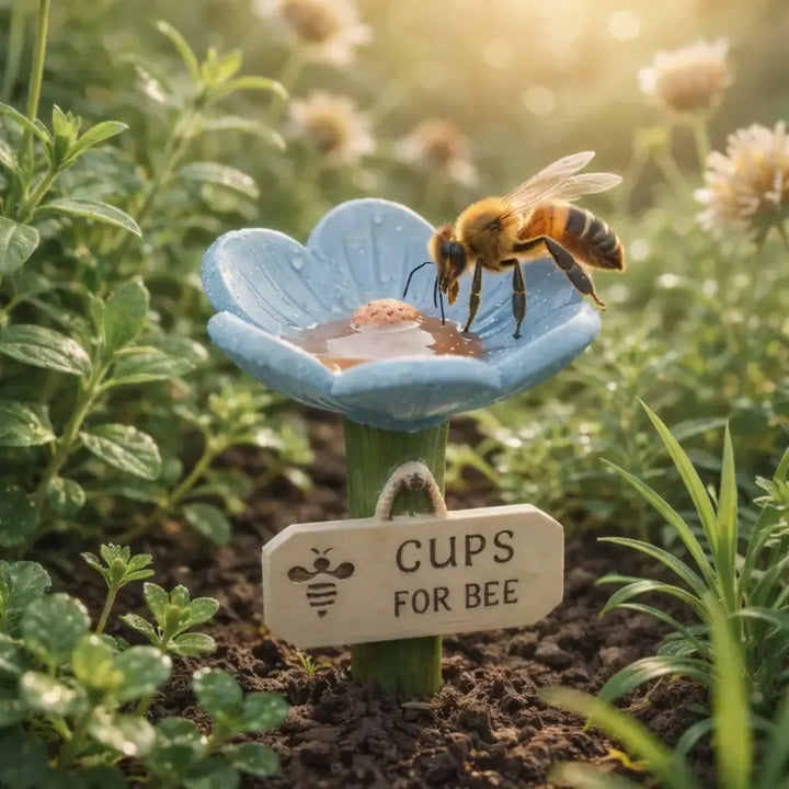 🐝Flower-Shaped Bee Watering Station💧