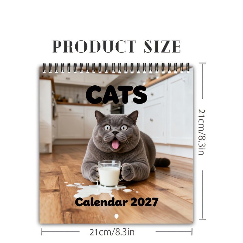 😺2027 Funny Blue Cat Calendar