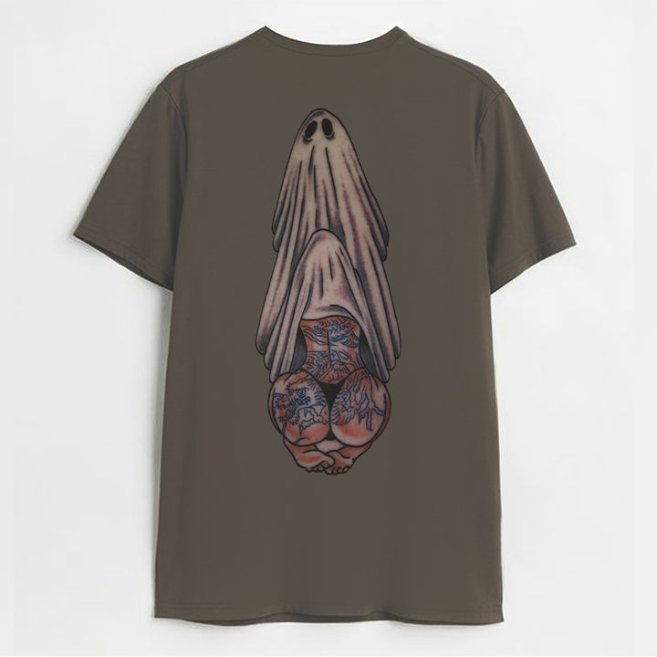 Oral Sex with Tattooed Ghost Dirty Love Black Print T-shirt