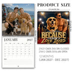 2027 Muscular Men & Beloved Dogs Wall Calendar