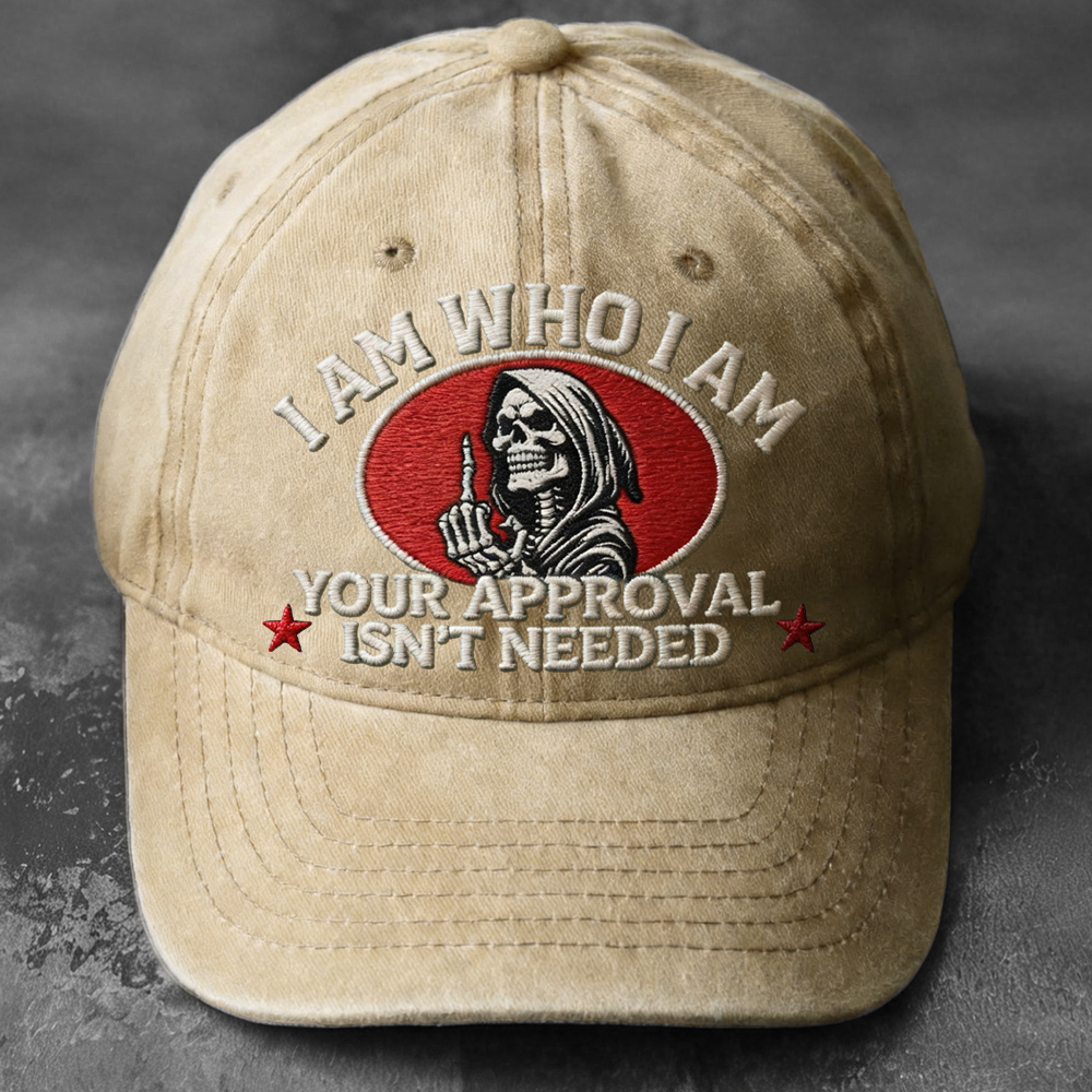 Skull Middle Finger Fuck Cap-I Am Who I Am