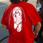 Chokehold Nun Religious Pattern Casual Black Print T-shirt