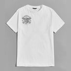 Modern Motorcycles Ride to Live White Print T-shirt