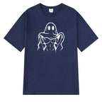 Naughty Ghost Sexy Boobs Graphic Print T-Shirt