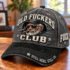 🧢 Old F*ckers Club Vintage Baseball Cap – Funny Gift for Men