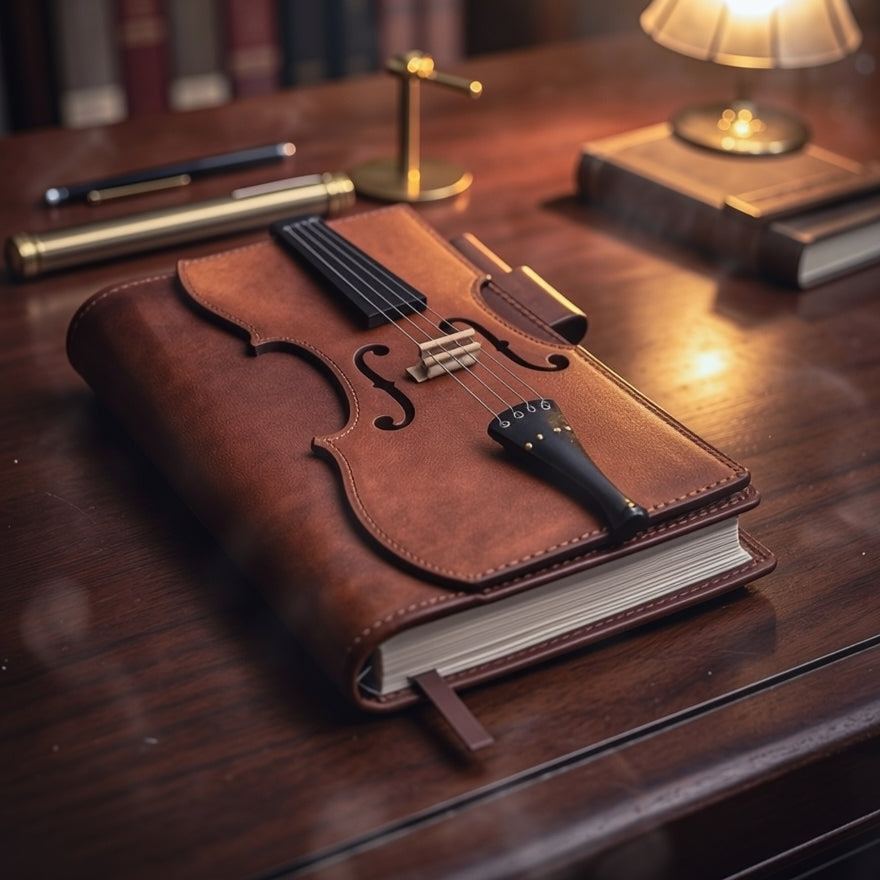 🔥HOT SALE - Vintage Violin Leather Notebook (Buy 2 Free Shipping)