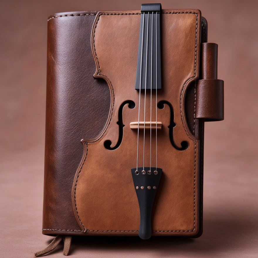 🔥HOT SALE - Vintage Violin Leather Notebook (Buy 2 Free Shipping)